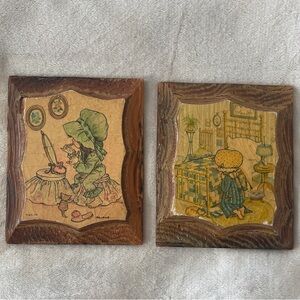 Vintage Wooden Holly Hobbie Art Set
